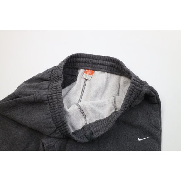 Vtg Y2K Nike Mens 2XL Travis Scott Mini Swoosh Wide Leg Sweatpants Pants Gray - Picture 10 of 14